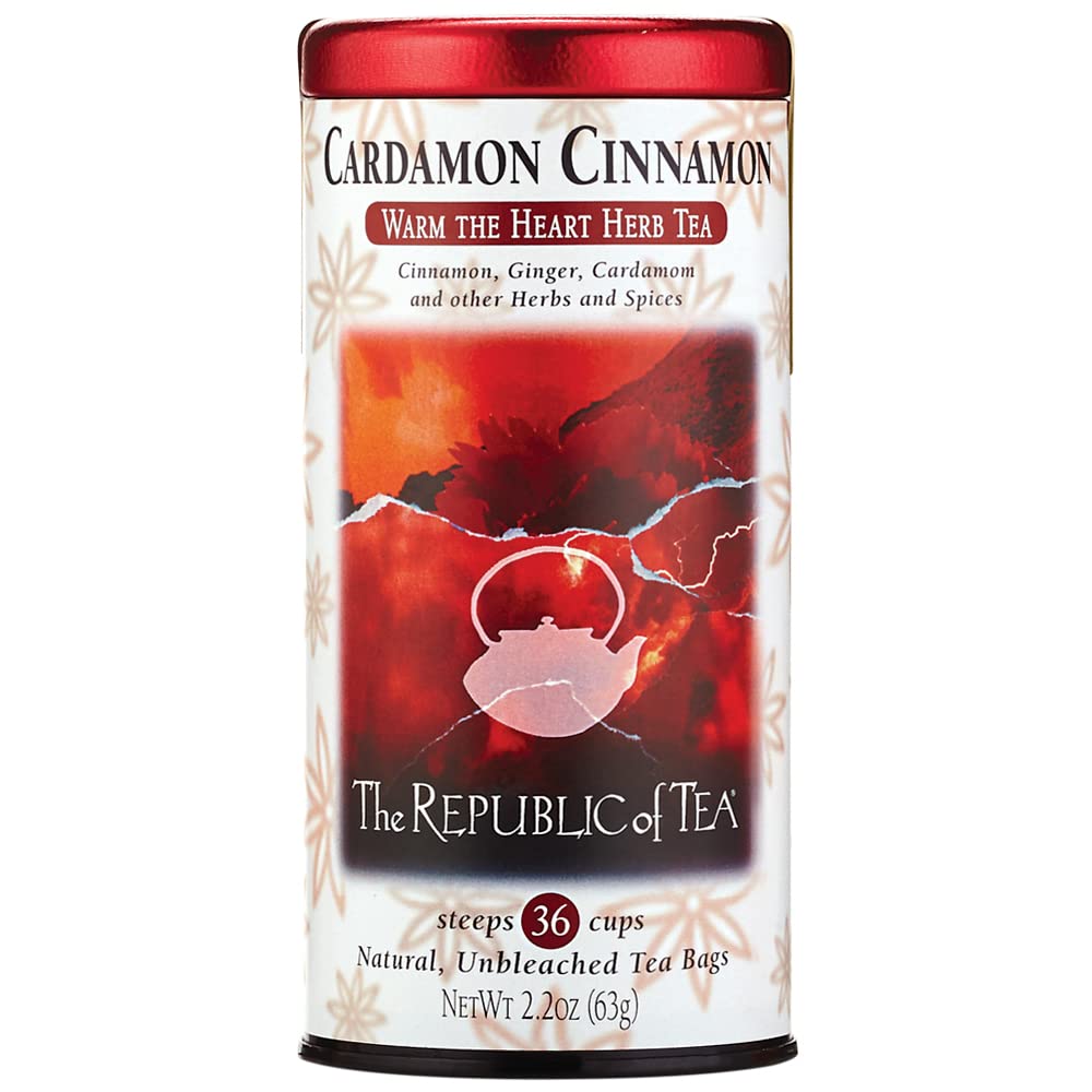The Republic of Tea Cardamon Cinnamon Herbal Tea, 36-Count