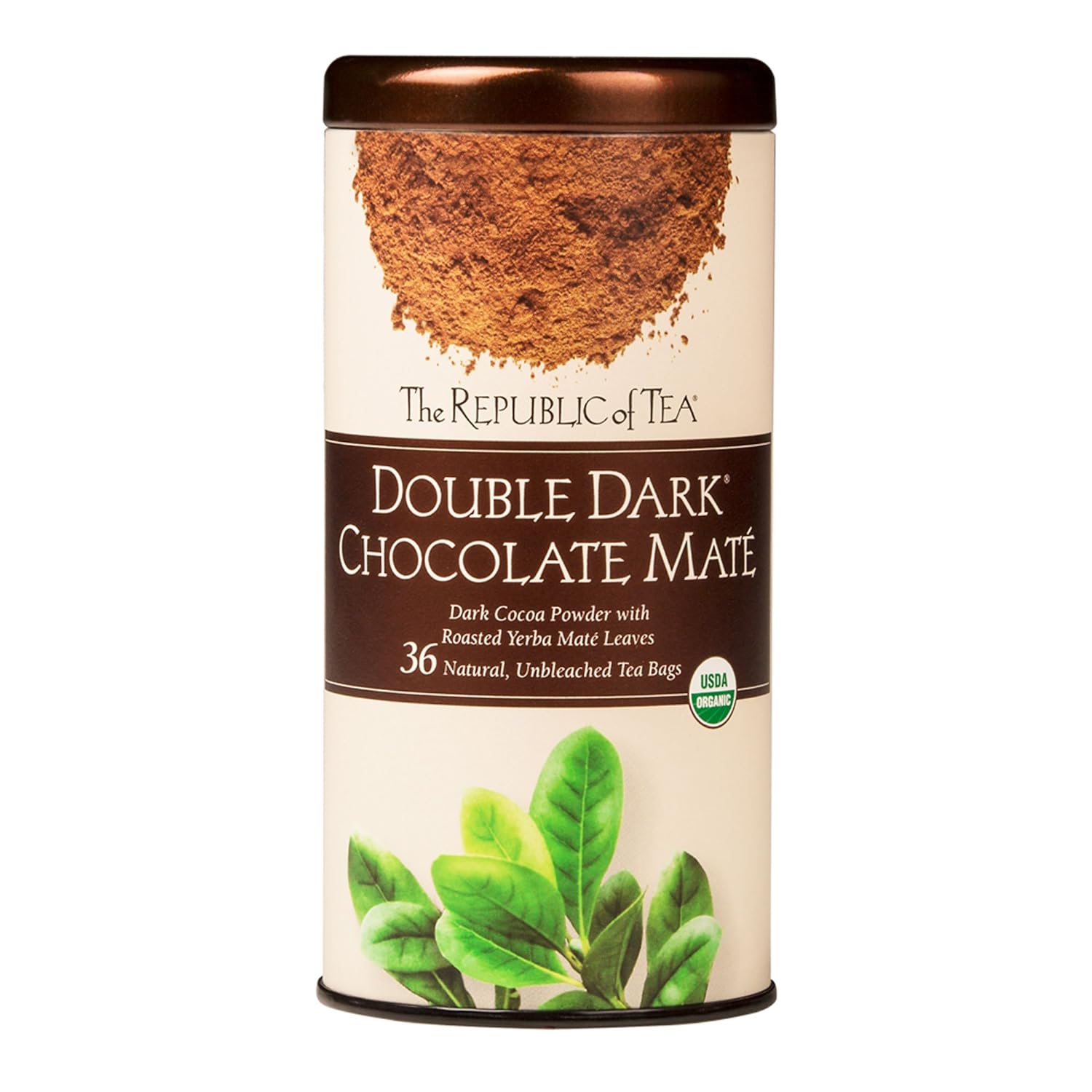 The Republic of Tea, Organic Double Dark Chocolate Mate, 36 Count