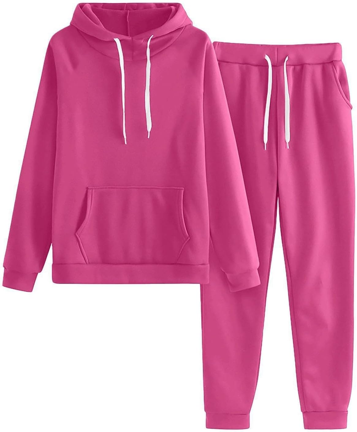 Track Suits for Women Set-2 Piece Sets for Women Lounge Sets Jogger Sets Long Sleeve Crewneck Hoodies with Sweatpant