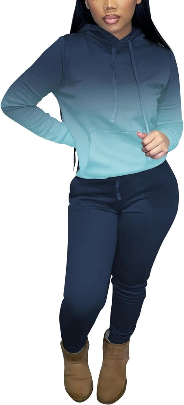 Two Piece Outfits For Women Casual Long Sleeve Hoodie Sweatshirts Jogger Sweatpants Tracksuit Sweatsuit Lounge Sets