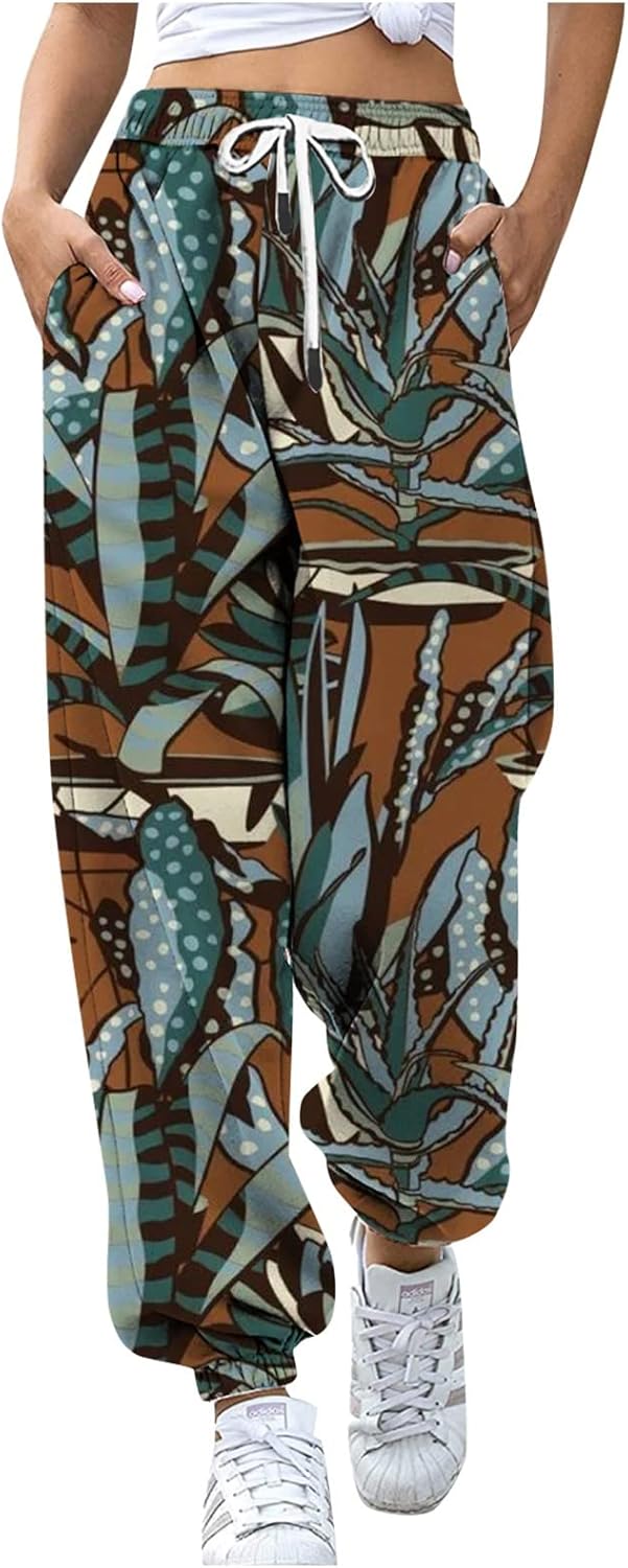 Women Straight Leg Sweatpants Drawstring Elastic Waist Baggy Pants Joggers Women Straight Leg Sweatpants Drawstring Elastic Waist Baggy Pants Joggers with Pockets Casual Loose Sweat Pants