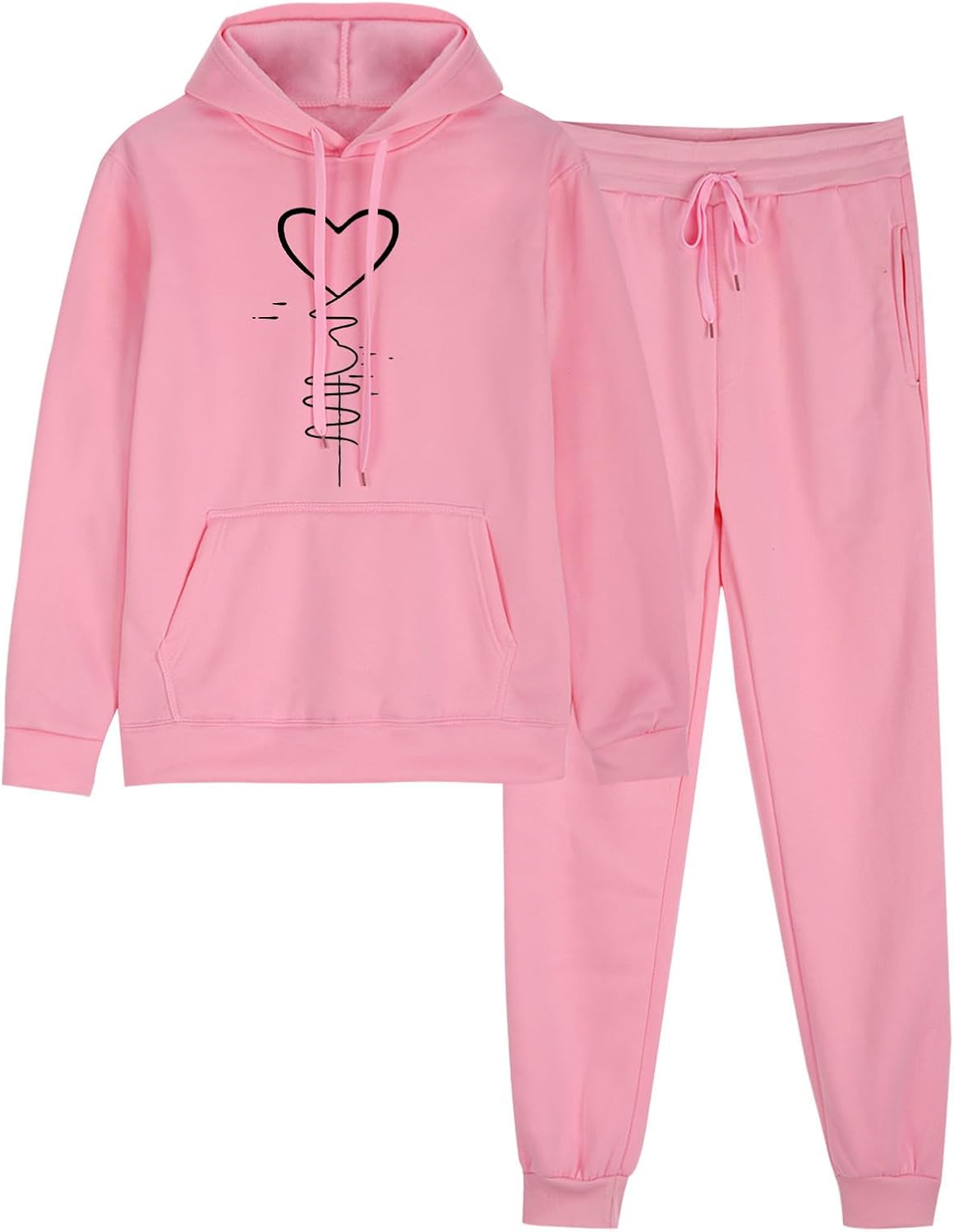 Womens 2 Piece Lounge Set Long Sleeve Fall Fashion Sweatsuits Sets Long Pant Loungewear Workout Athletic Tracksuits