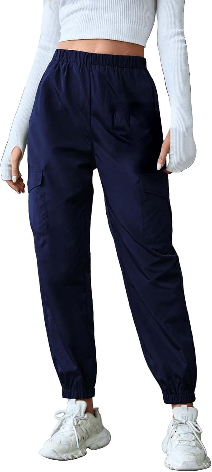 Women's 2024 Fall Cinch Bottom Cargo Sweatpants Casual Elastic High Women's 2024 Fall Cinch Bottom Cargo Sweatpants Casual Elastic High Waisted Lounge Jogger Pants with Pockets