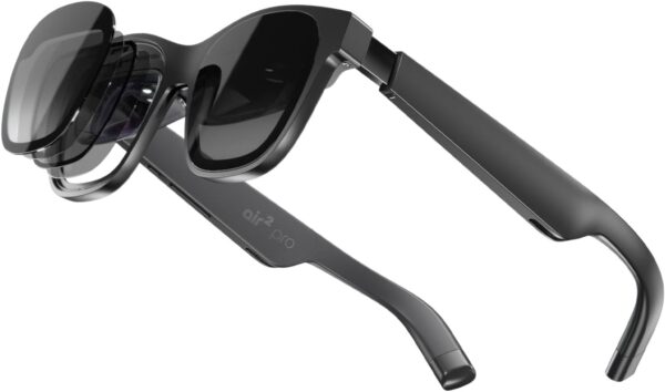 XREAL Air 2 Pro AR Glasses, The Ultimate Wearable Display with 3-level Electrochromic Dimming, 120Hz 330", Smart Glasses, Gaming monitor, Compatible with iPhone 16/15, SteamDeck/ROG/Mac/PC/Android/iOS