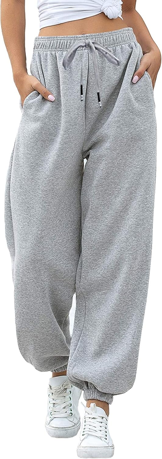 YLDUJ AMUM Women’s Sweatpants Casual Drawstring Sweat Pants Workout Athletic Joggers with Pockets