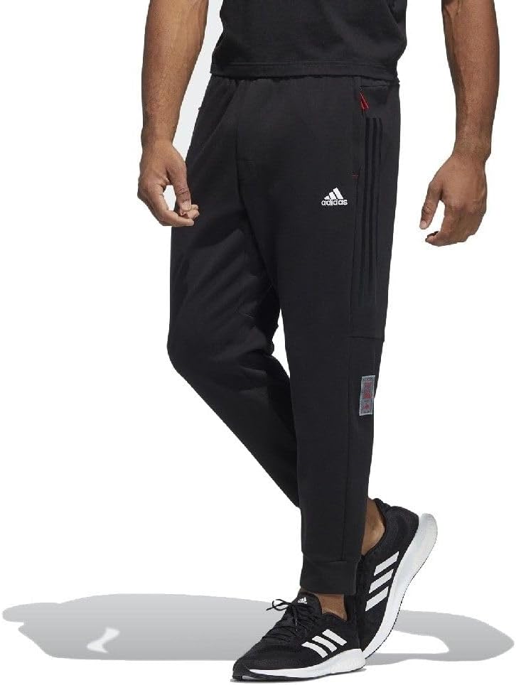 adidas Men’s CNY Regular Knit Pants, Black