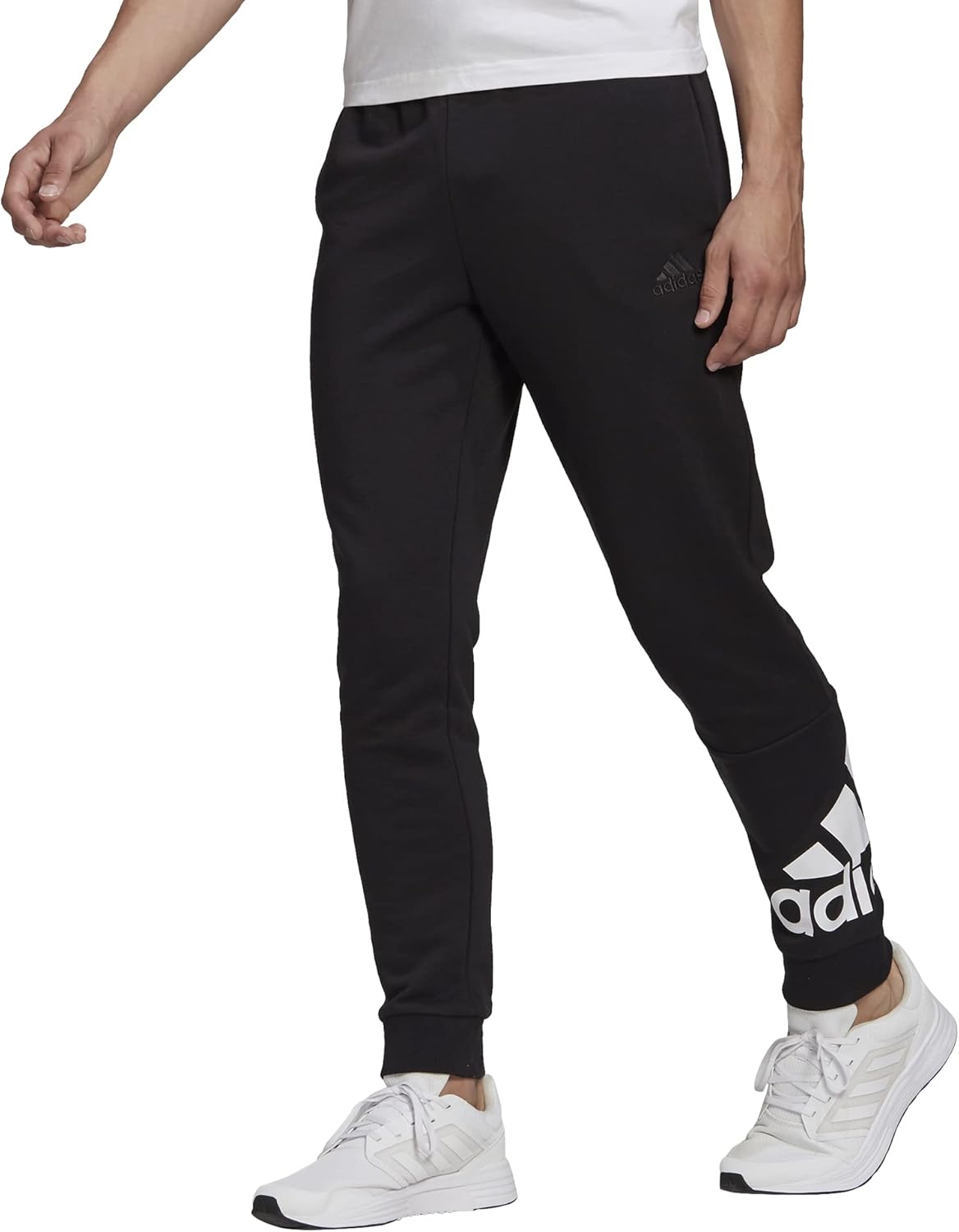 adidas Men’s Essentials French Terry Tapered Cuff Logo Pants