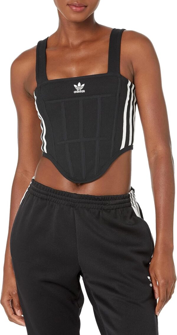 adidas Originals Women's Plus Size Ribbed Corset Tank