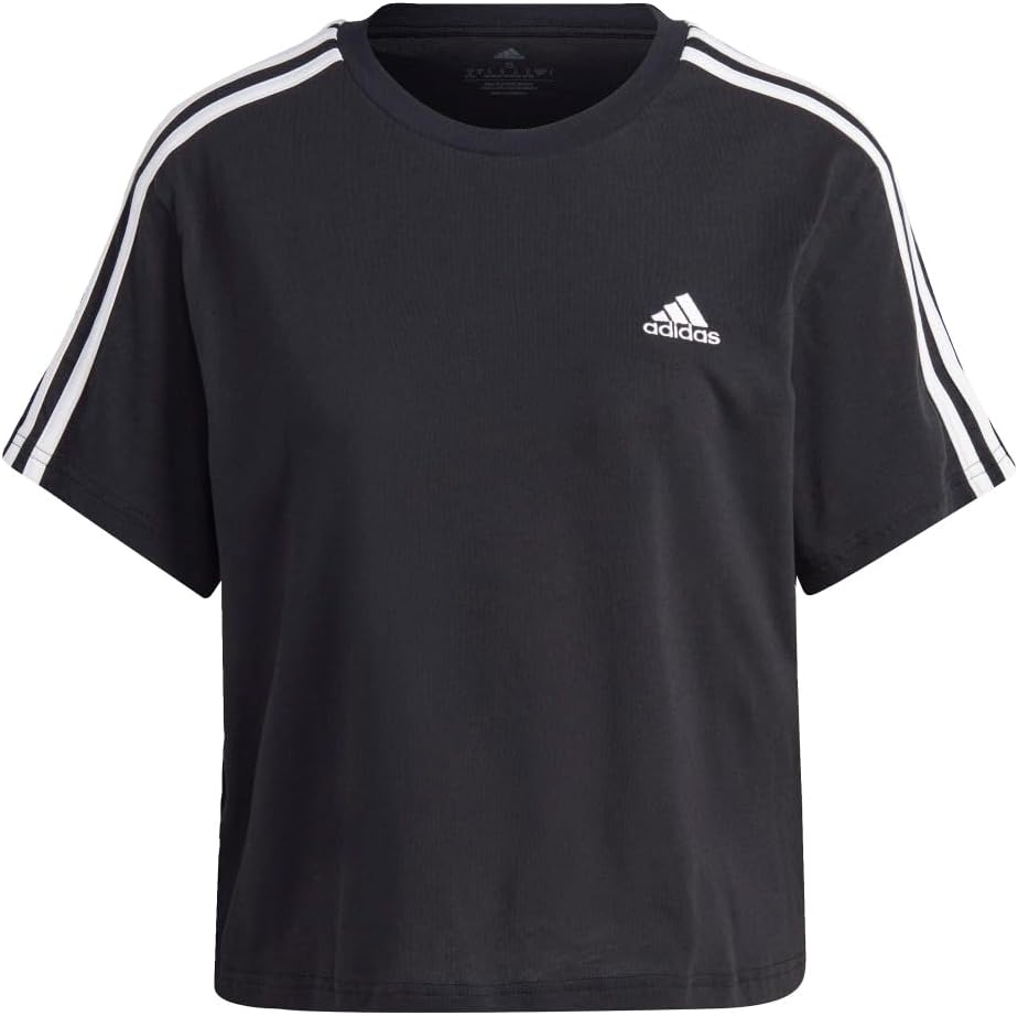 adidas Women’s Essentials 3-Stripes Single Jersey Crop Top