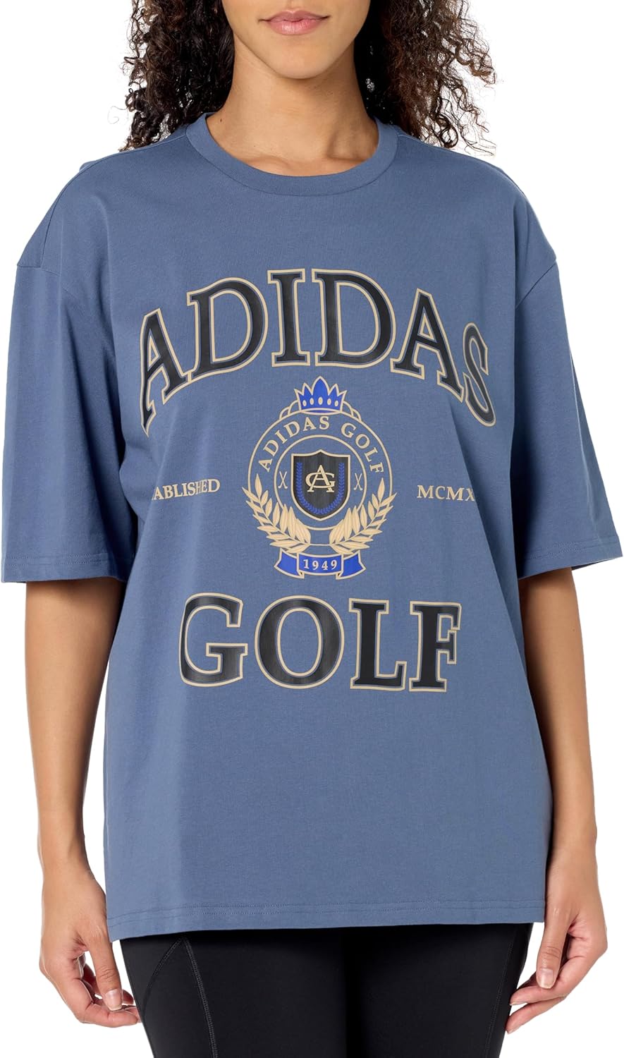 adidas Women’s Go-to Crest Graphic Boyfriend Tee