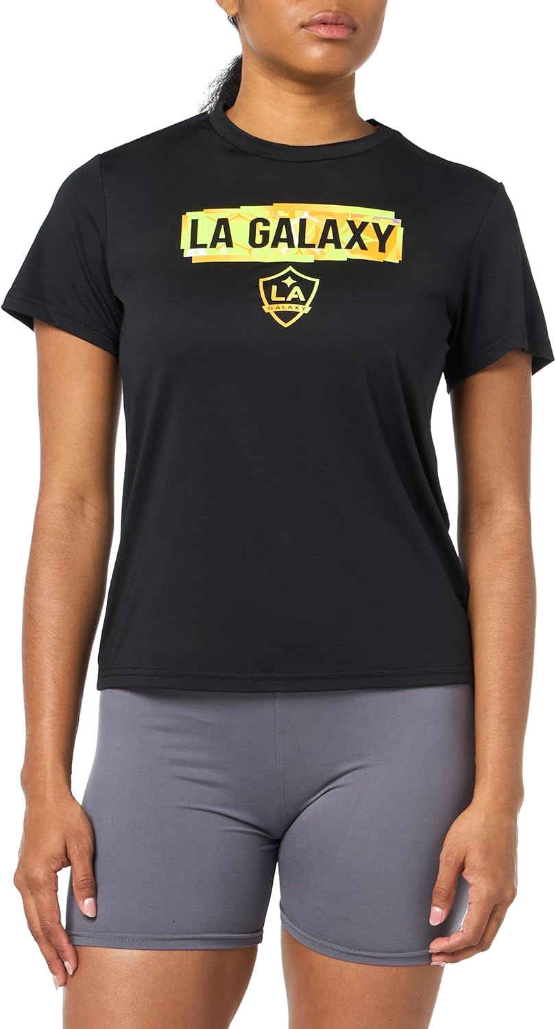 adidas Women’s La Galaxy Short Sleeve Pre-Game T-Shirt