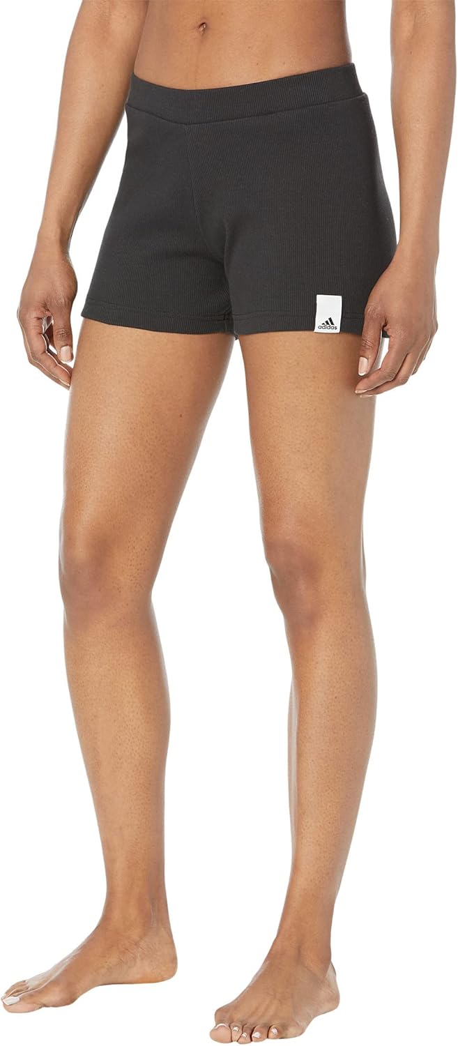 adidas Women’s Lounge Ribbed Booty Shorts