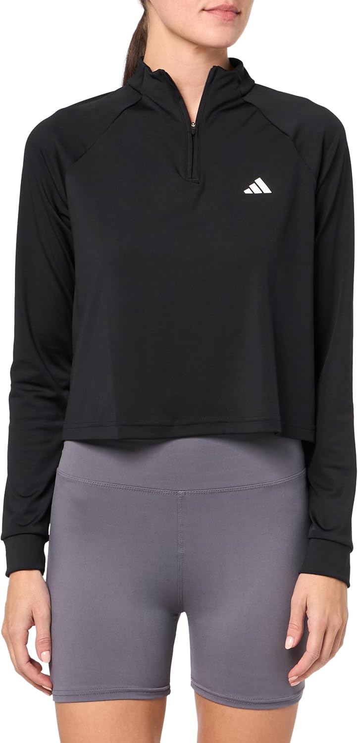 adidas Women’s Train Essentials Quarter-Zip Cover Up Sweatshirt