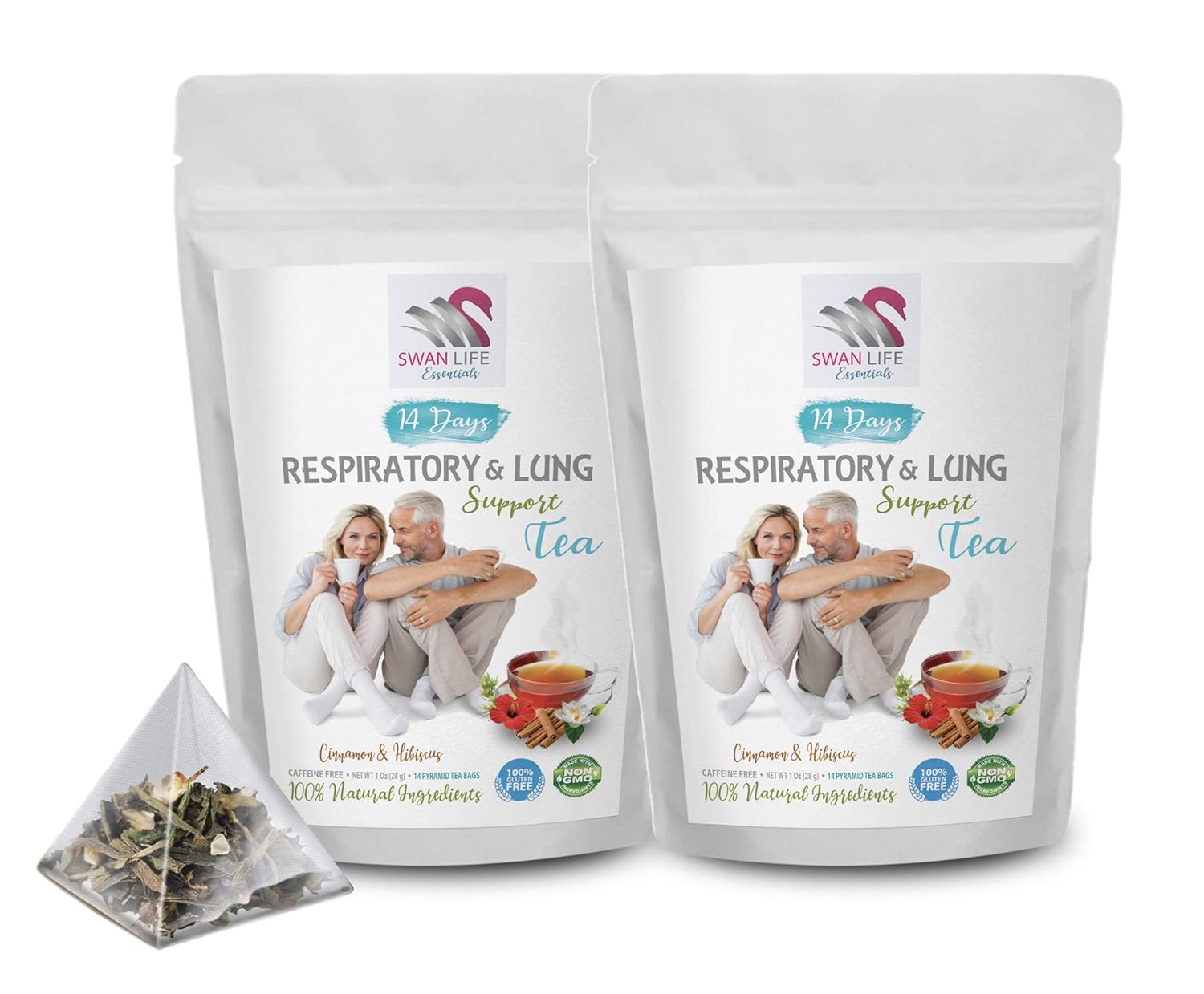 breathe tea bags for lung and respiratory – RESPIRATORY & LUNG SUPPORT TEA 28 DAYS – cleanse, detox, support for smokers, and night time body cleansing with our herbal immune boosting formula