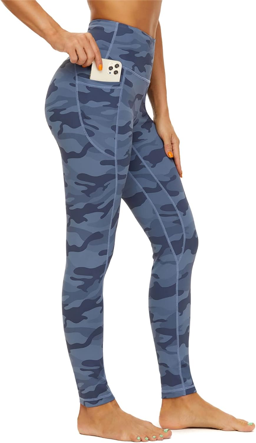 ccko High Waisted Leggings for Women with Pockets, Womens Yoga Pants Stretch Workout Leggings Tummy Control