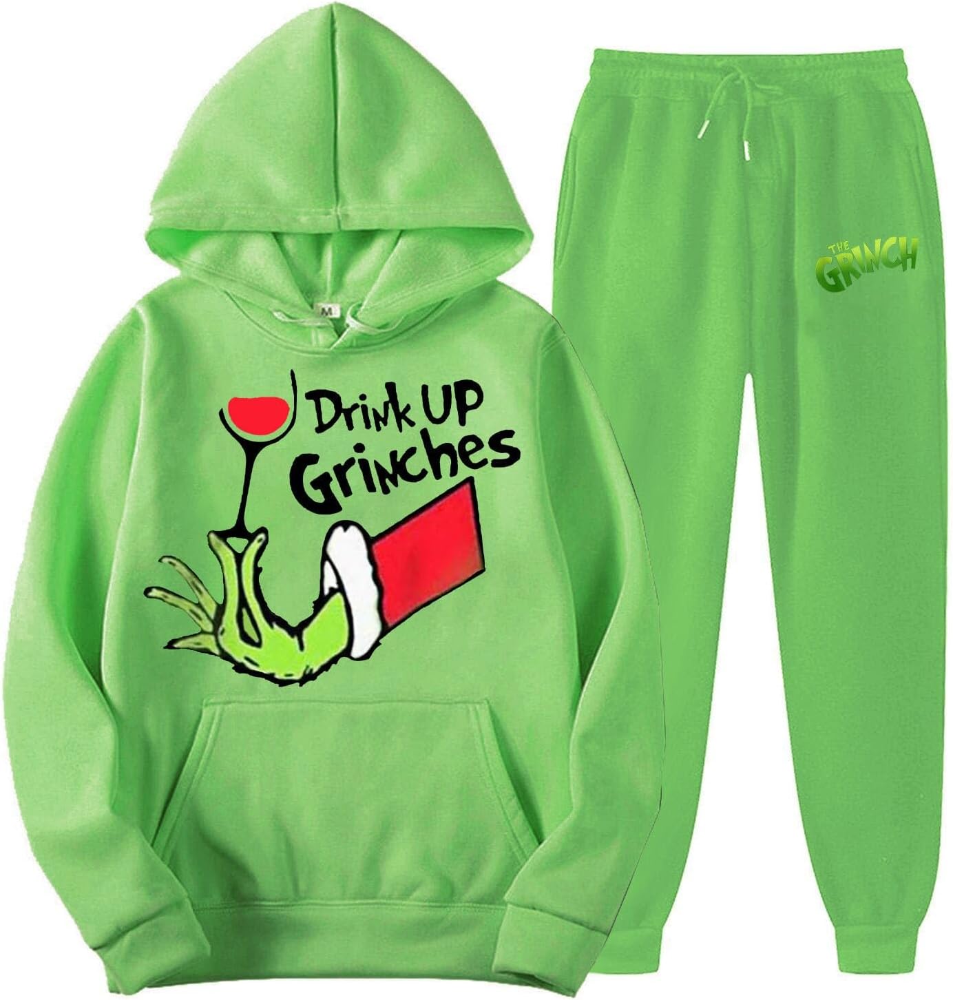 𝑮𝒓𝒊𝒏𝒄𝒉𝒔 Workout Sets for Women Running Long Sleeve Hoodies Y2k Fashion Outfits Sweatshirt+Sweatpants Set