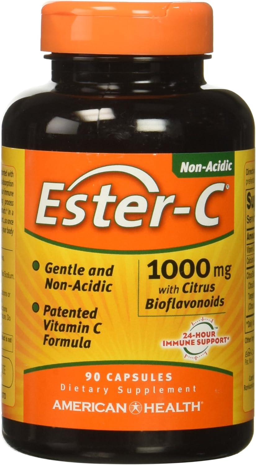 AMERICAN HEALTH ESTER C 1000MG CTRS BIOFLAVONOIDS, 90 Count (Pack of 1)