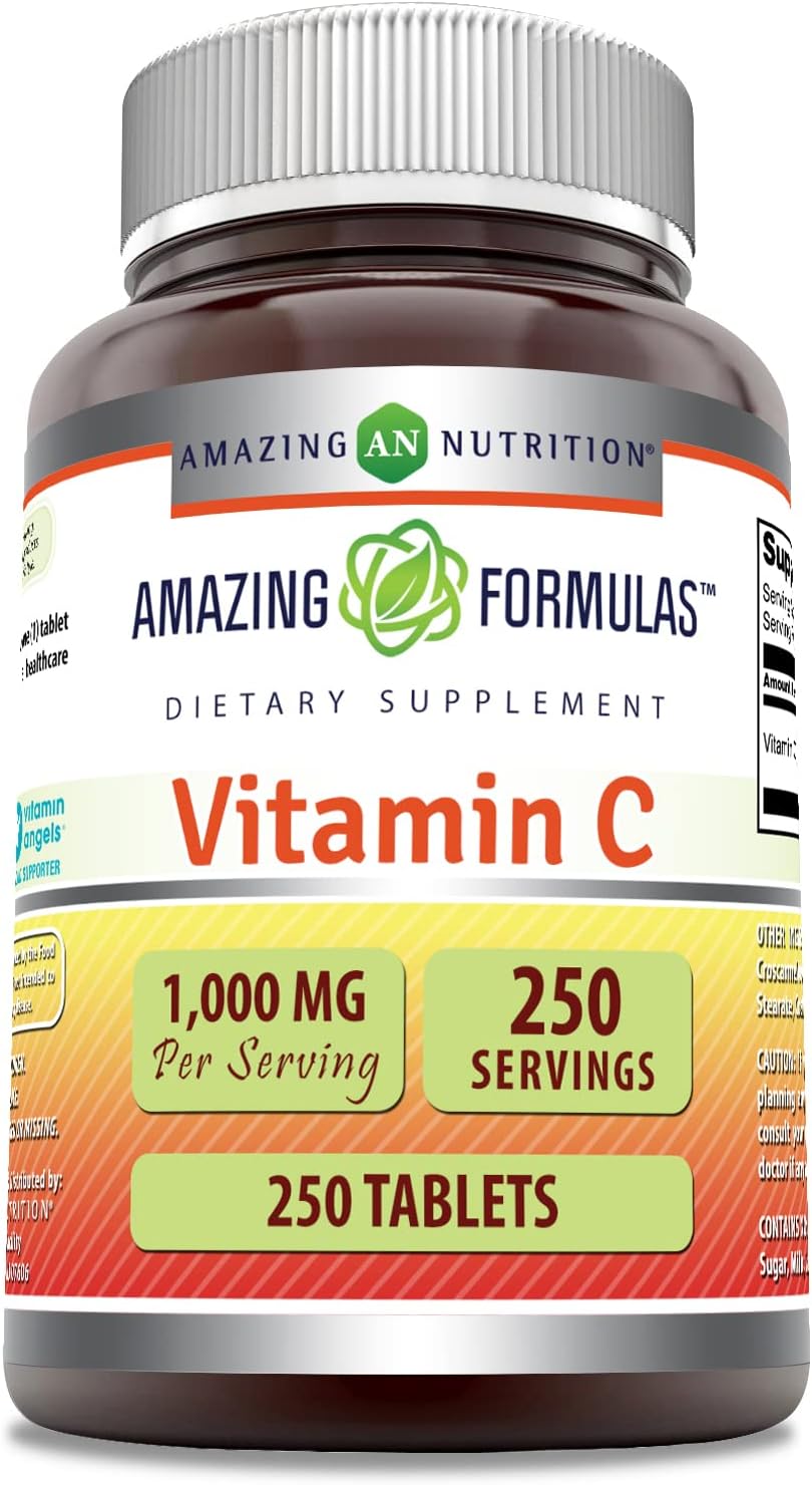 Amazing Formulas Vitamin C 1000 Mg 250 Tablets Supplement | Non-GMO | Gluten Free | Made in USA