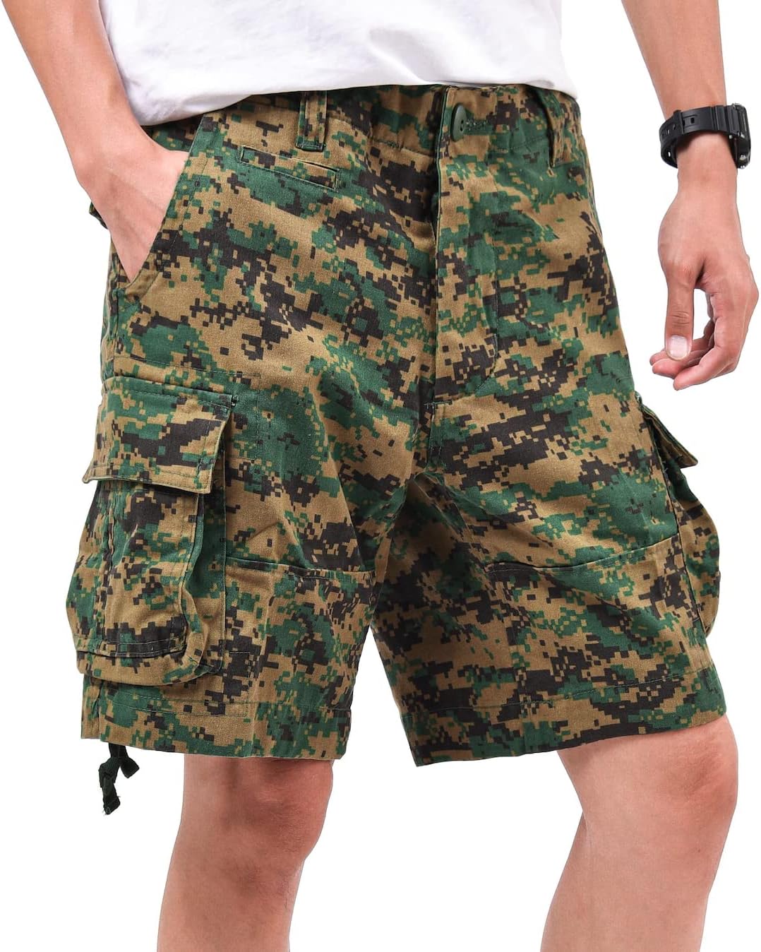 Backbone Mens Army Tactical Military Cargo Shorts Work Fishing Camping Camo Shorts