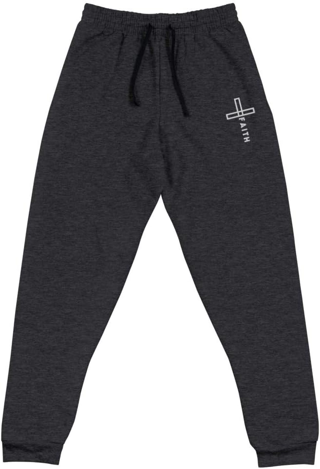 Christian Cross Faith Jogging Pants Embroidered