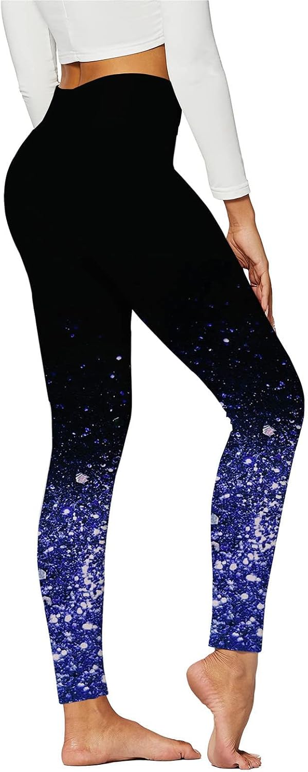 DASAYO Women’s Fashion Leggings Floral Print Going Out Tight Pants High Waisted Stretchy Yoga Pant Spring Fashion 2025