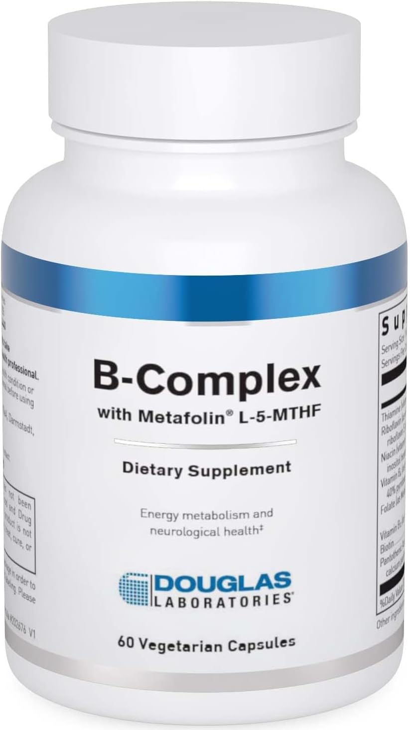 Douglas Laboratories B-Complex with Metafolin – Comprehensive B Vitamin Supplement – Energy & Brain Health Support* – With Folate, Biotin & Thiamin – Non-GMO – 60 Vegetarian Capsules