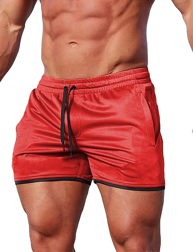 FLYFIREFLY Men’s 4″ Workout Running Shorts Quick Dry Lightweight Gym Yoga Shorts