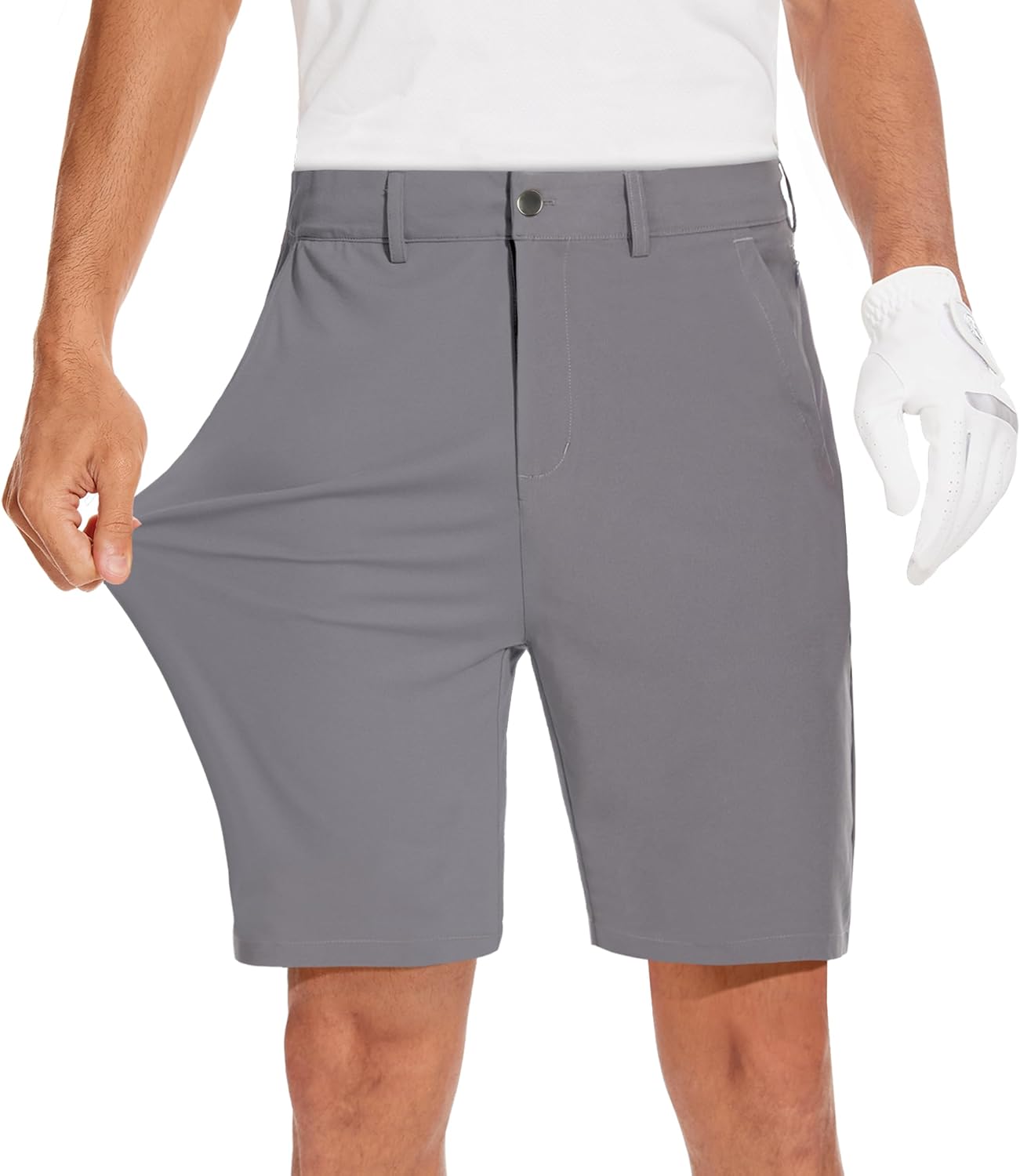 JWM Mens 7″/9″ Stretch Golf Shorts – Lightweight Hybrid Casual Dress Work Flat Front Shorts with 5 Pockets Quick Dry UPF50