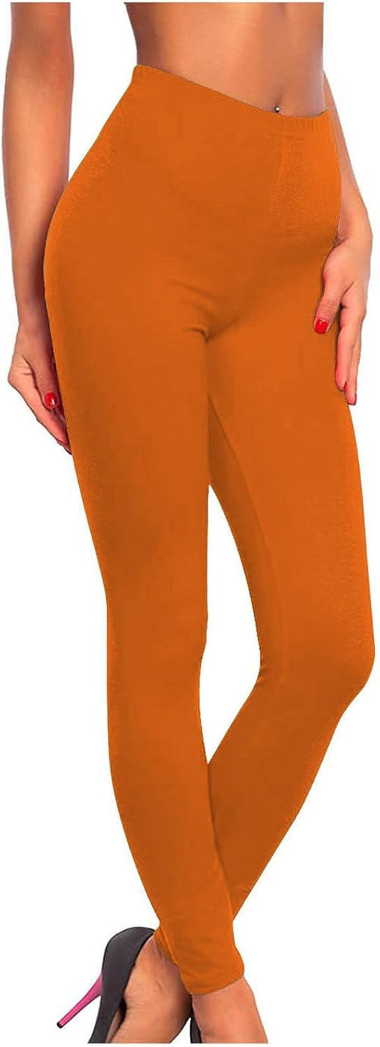 Leggings for Women Full Length High Waist Solid Tights Lightweight Sports Yoga Pants Fall Casual Stretchy Leggings