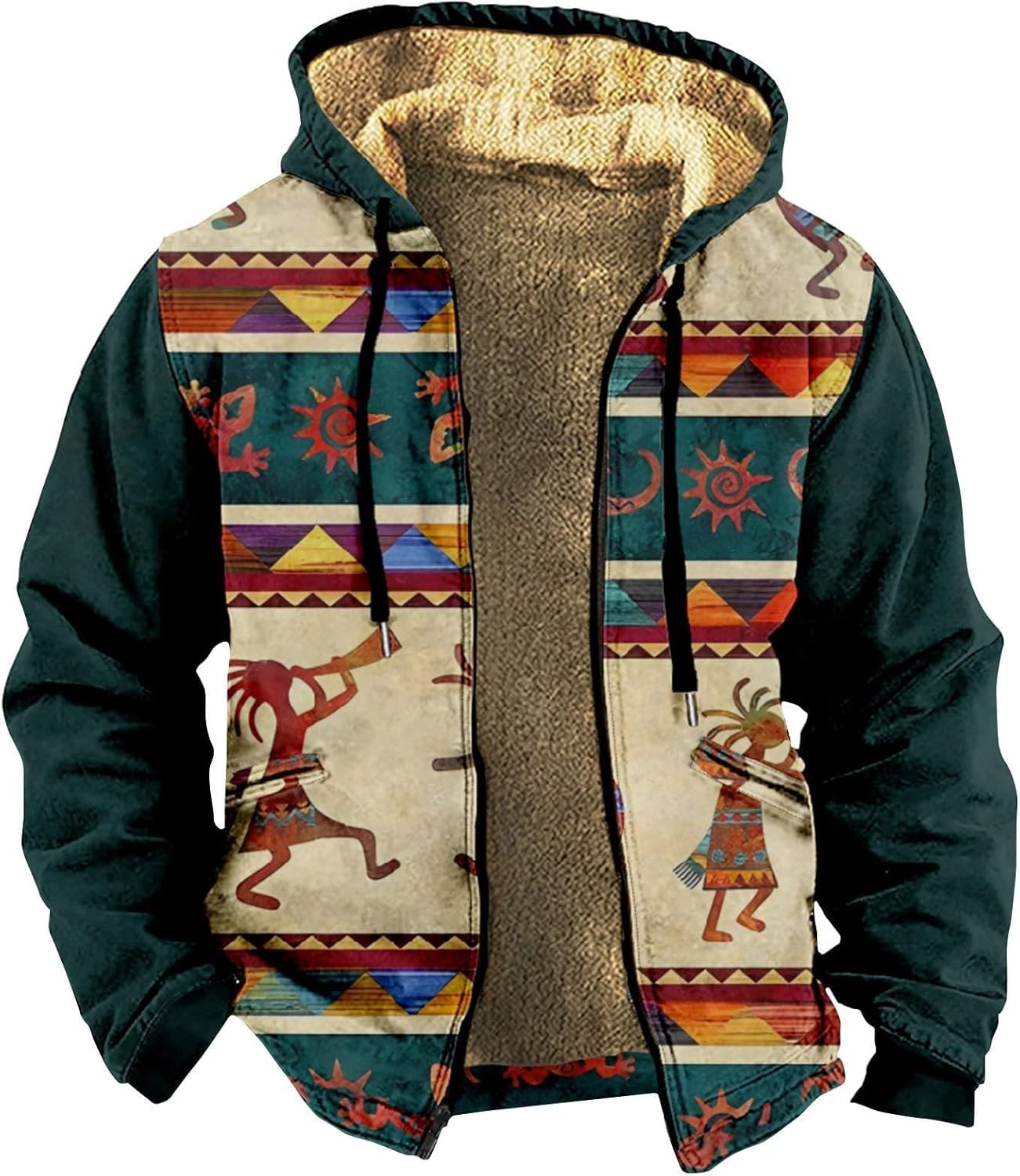 Mens Minority Printed Fleece Hoodie Long Sleeve Sweatshirt with Drawstring Heavyweight Loose Casual Jacket Coat