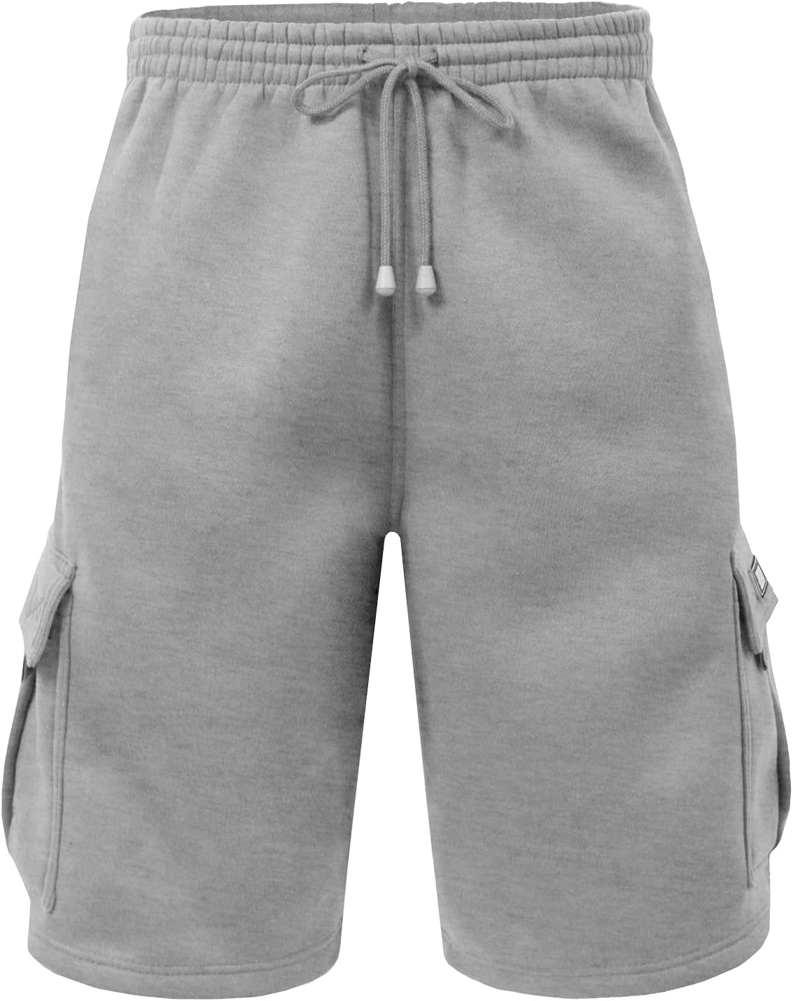 NE PEOPLE Mens Active Comfy Workout Gym Elastic Drawstring Fleece Cargo Sweat Shorts (M-7XL)