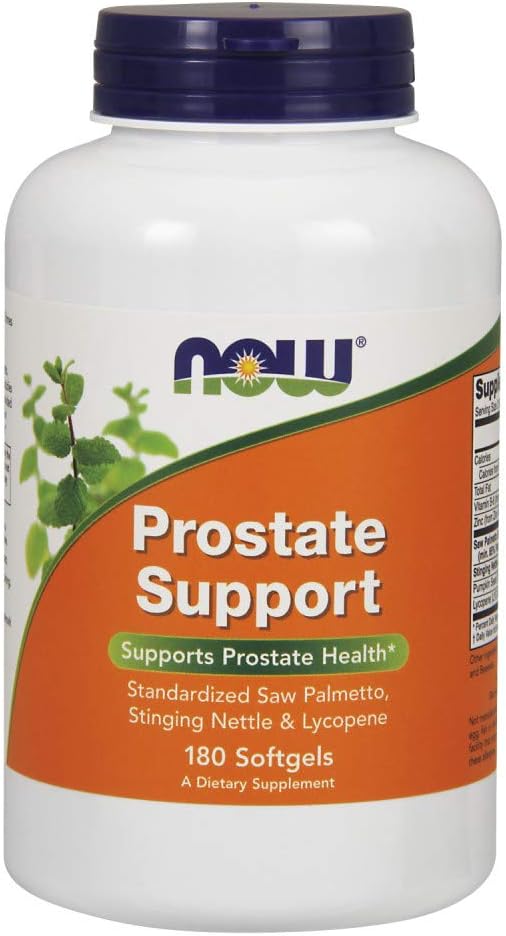NOW Foods Supplements, Prostate Support, Prostate Support, with Standardized Saw Palmetto, Stinging Nettle & Lycopene, 180 Softgels