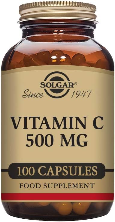 Solgar Vitamin C 500 mg, 100 Vegetable Capsules – Antioxidant & Immune Support – Overall Health – Supports Healthy Skin & Joints – Non GMO, Vegan, Gluten Free, Kosher – 100 Servings