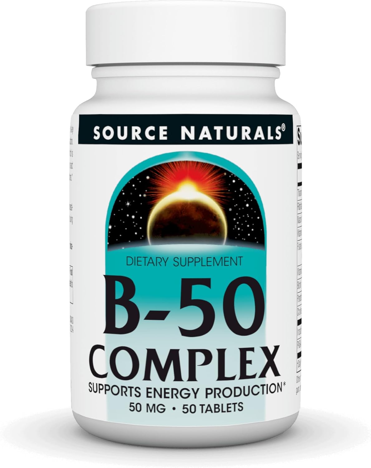 Source Naturals B-50 Complex, Supports Energy Production* – 50 Tablets