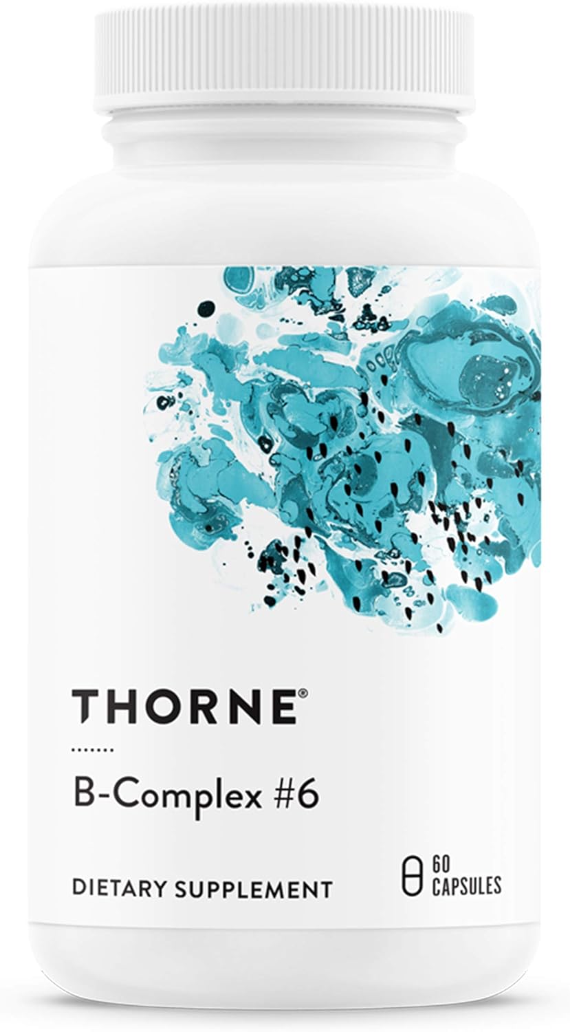 THORNE B-Complex #6 – Vitamin B Complex with Active Forms of Essential B Vitamins and Extra B6-60 Capsules