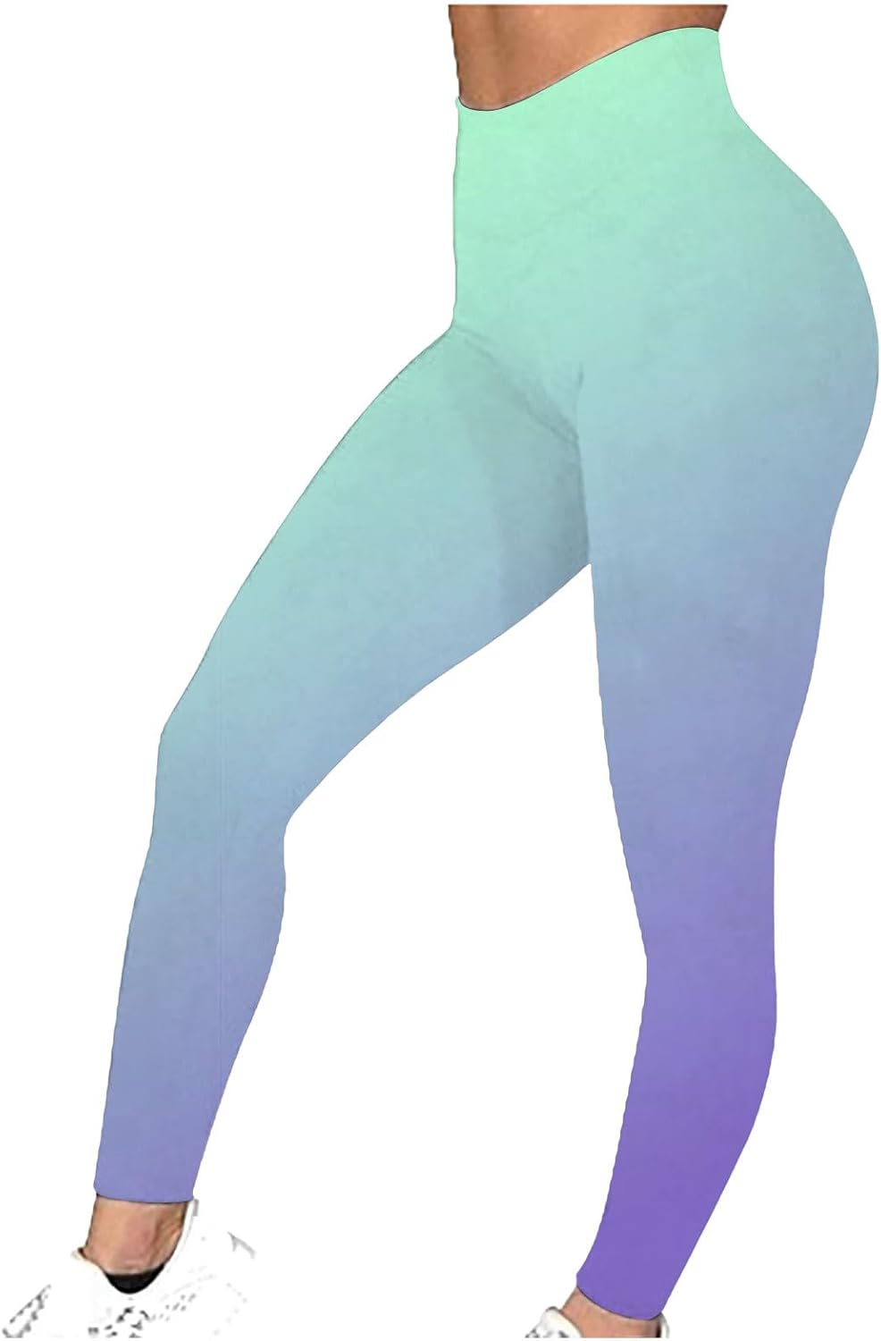 Women Seamless Workout Leggings Scrunch Butt High Waist Gym Yoga Pants Tights Athletic Ombre Tie Dye Yoga Leggings